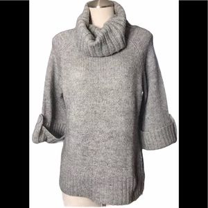 CAROLYN TAYLOR Wool Mohair Blend Cowl NecK Sweater